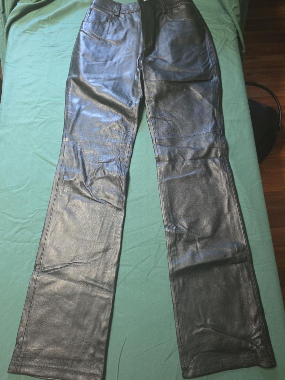 Shape FX Newport News Genuine Leather Pants Black Women's Size 4 Vintage Y2K